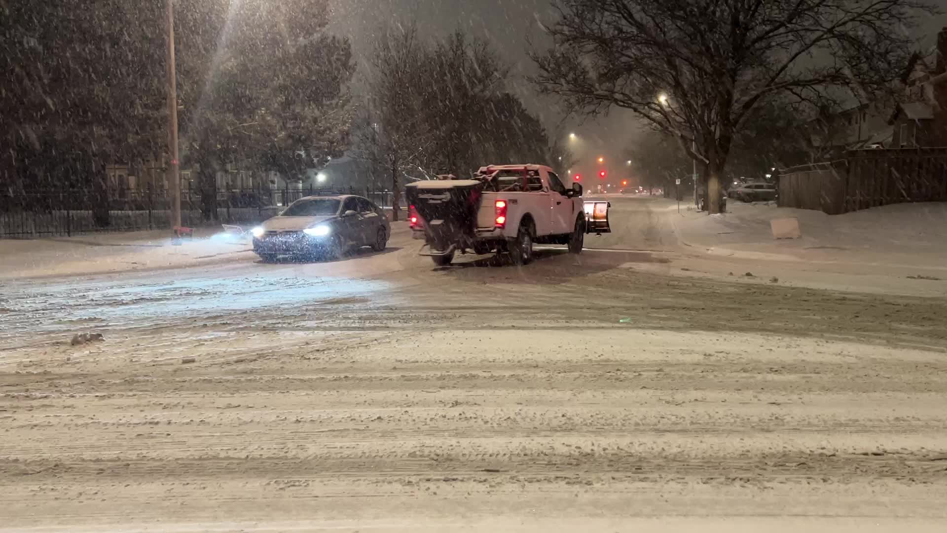 Winter snowstorm in Toronto, Canada