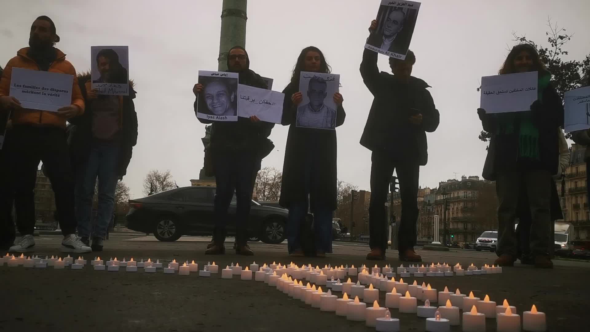Members from the Syrian community gathered in support with the victims of Bashar al-Assad's prisons