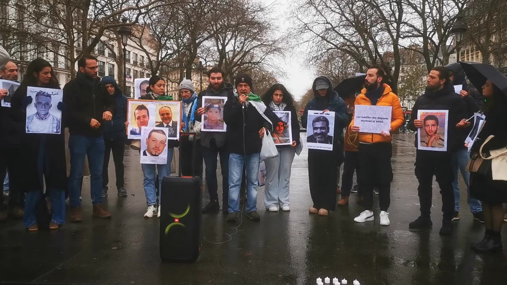 Members from the Syrian community gathered in support with the victims of Bashar al-Assad's prisons