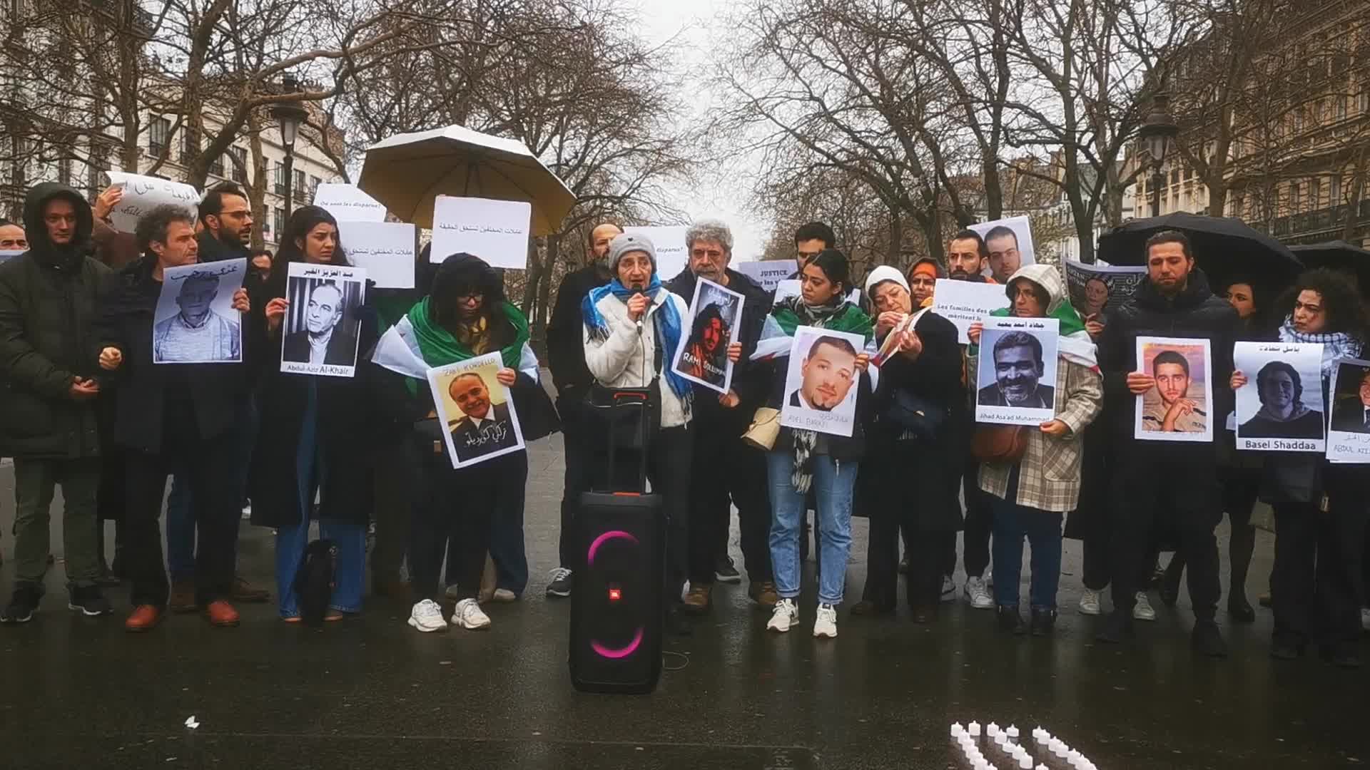Members from the Syrian community gathered in support with the victims of Bashar al-Assad's prisons