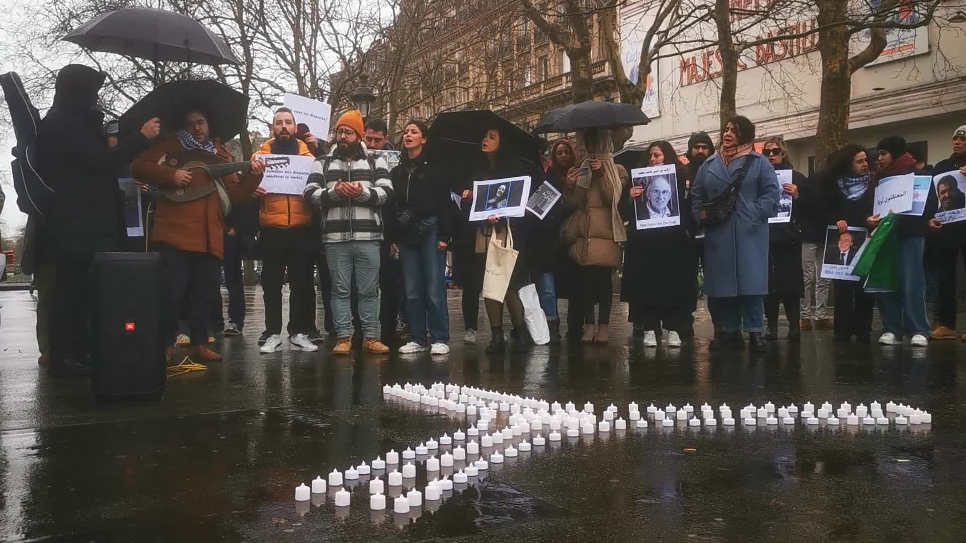 Members from the Syrian community gathered in support with the victims of Bashar al-Assad's prisons