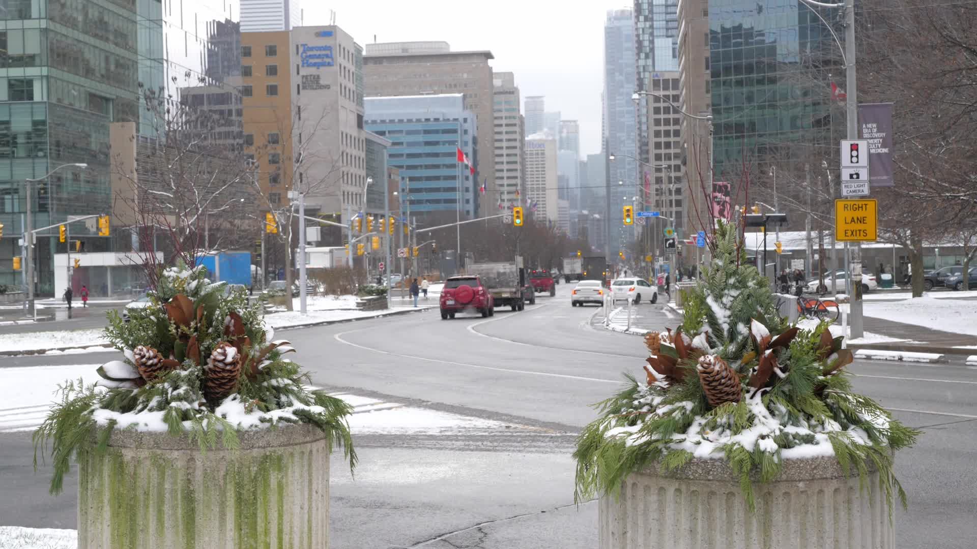 Frigid Temperatures And Snowy Weather In Toronto