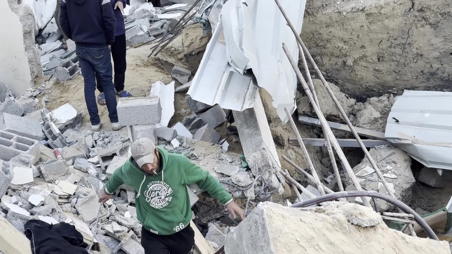 Aftermath of Israeli Airstrike In Gaza, Palestine