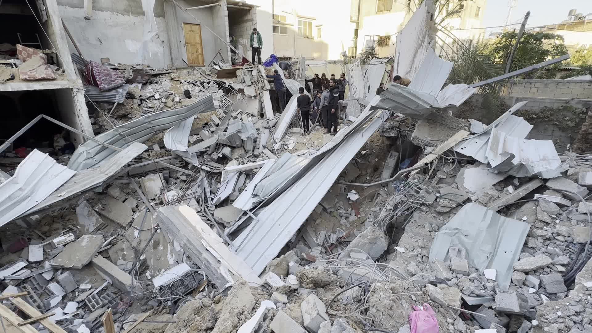 Aftermath of Israeli Airstrike In Gaza, Palestine