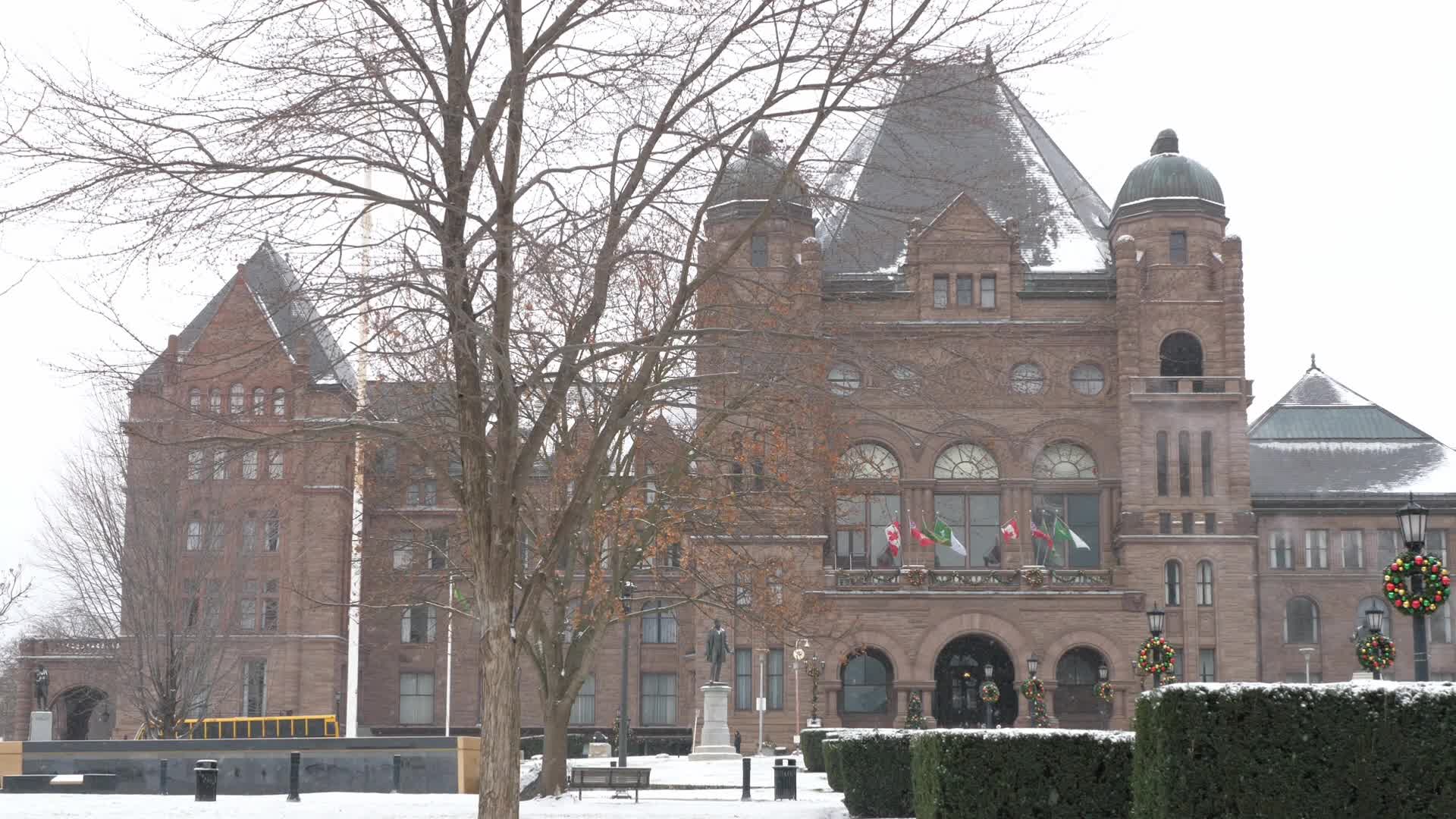 Frigid Temperatures And Snowy Weather In Toronto