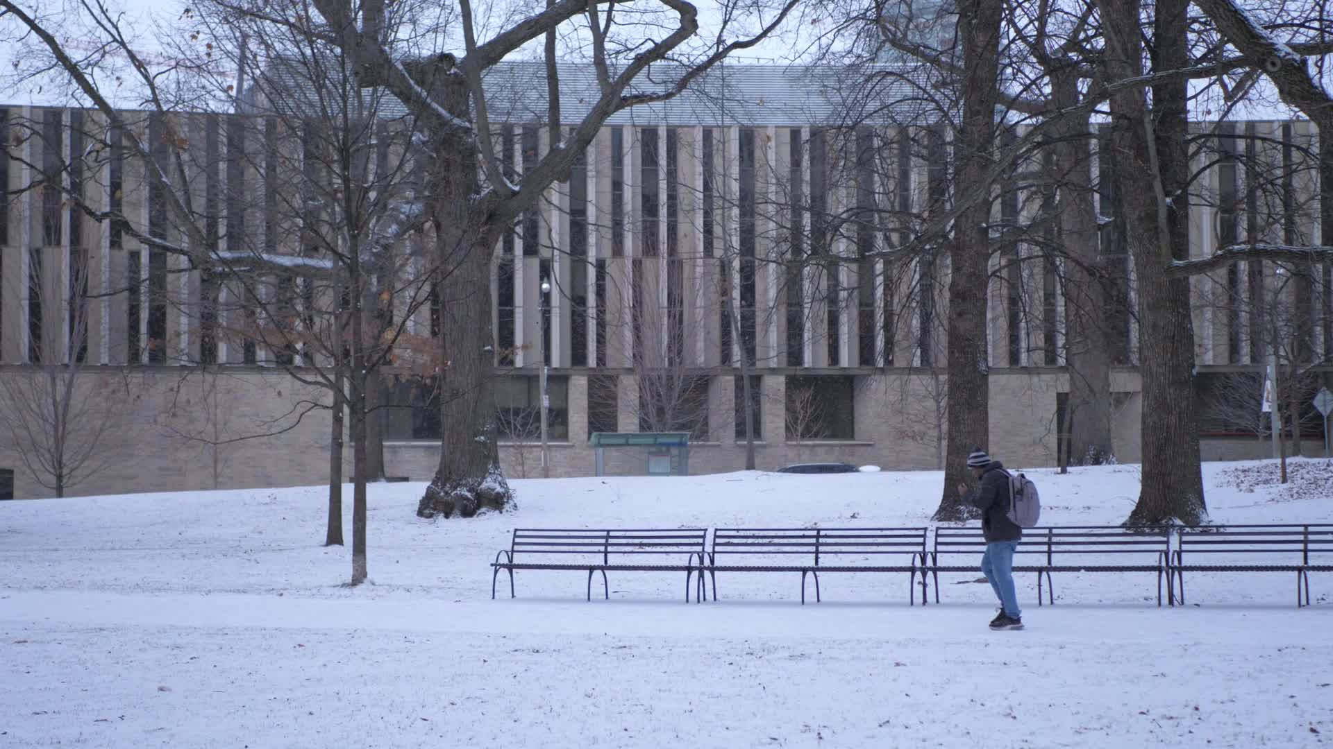 Frigid Temperatures And Snowy Weather In Toronto