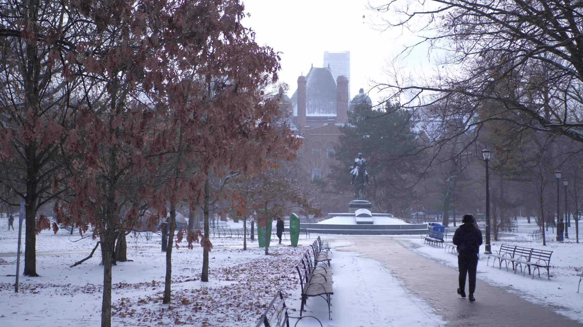 Frigid Temperatures And Snowy Weather In Toronto