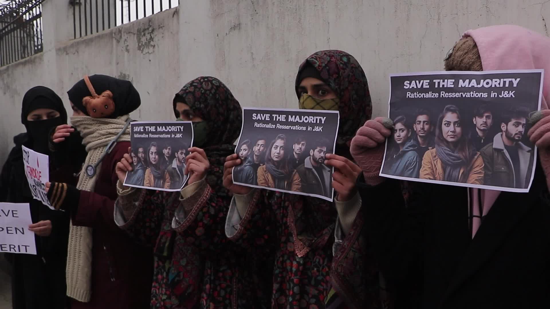 Students Protest BJP-Imposed Reservation Policy in Kashmir