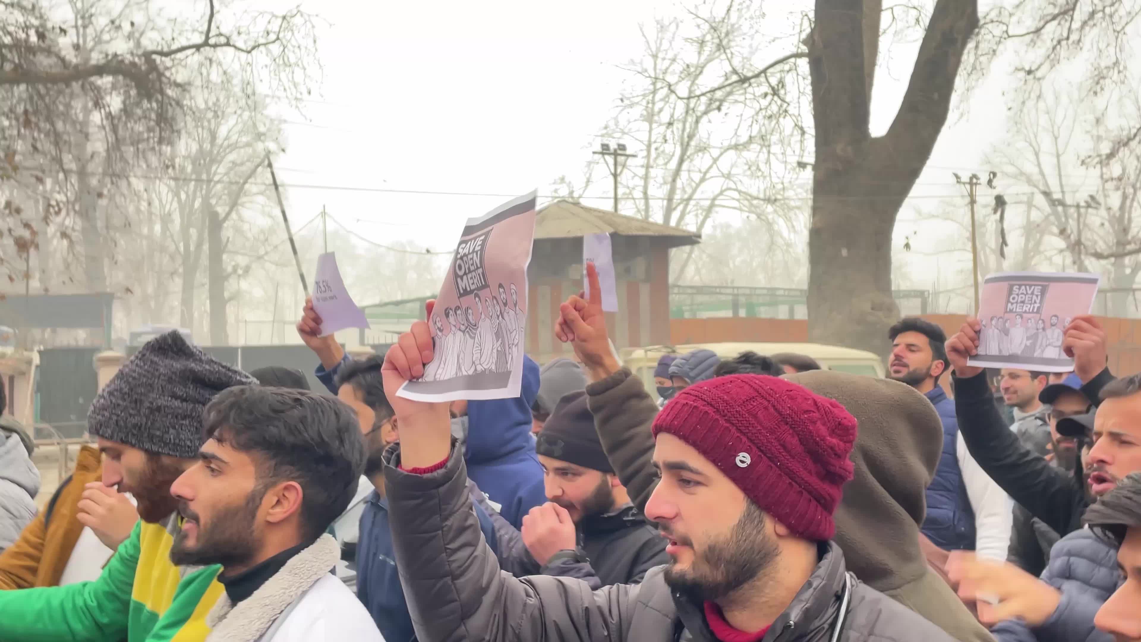 Students Protest BJP-Imposed Reservation Policy in Kashmir