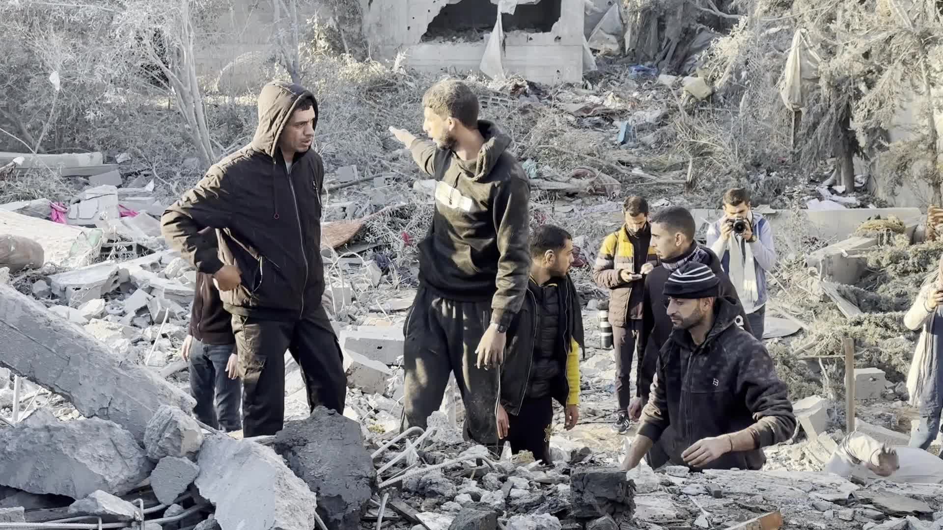 Aftermath of Israeli Airstrike in Gaza, Palestine
