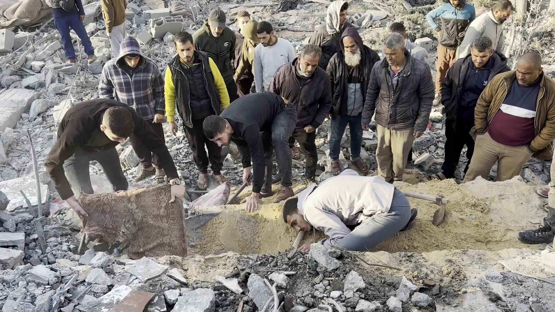 Aftermath of Israeli Airstrike in Gaza, Palestine