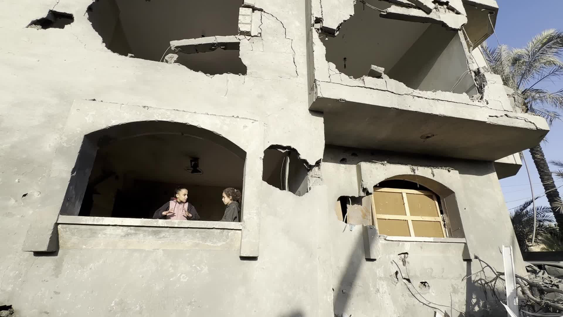 Aftermath of Israeli Airstrike in Gaza, Palestine