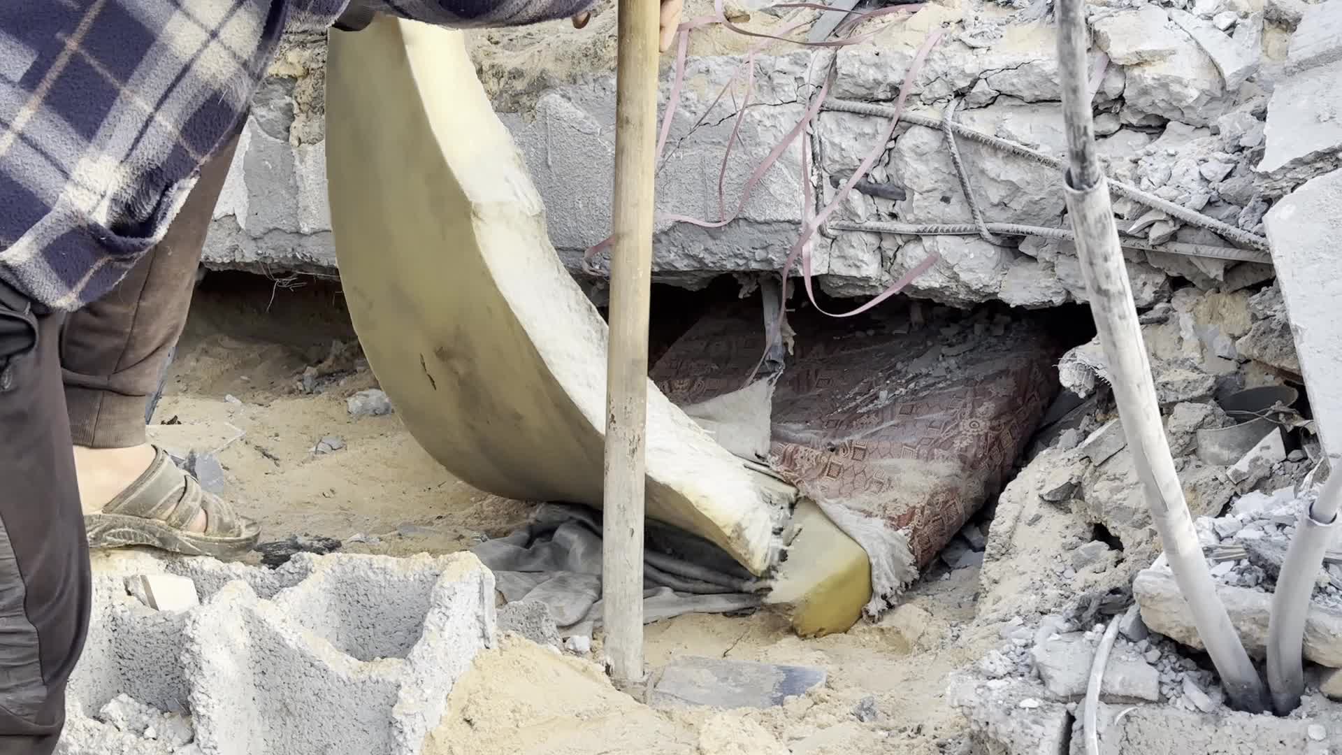 Aftermath of Israeli Airstrike in Gaza, Palestine
