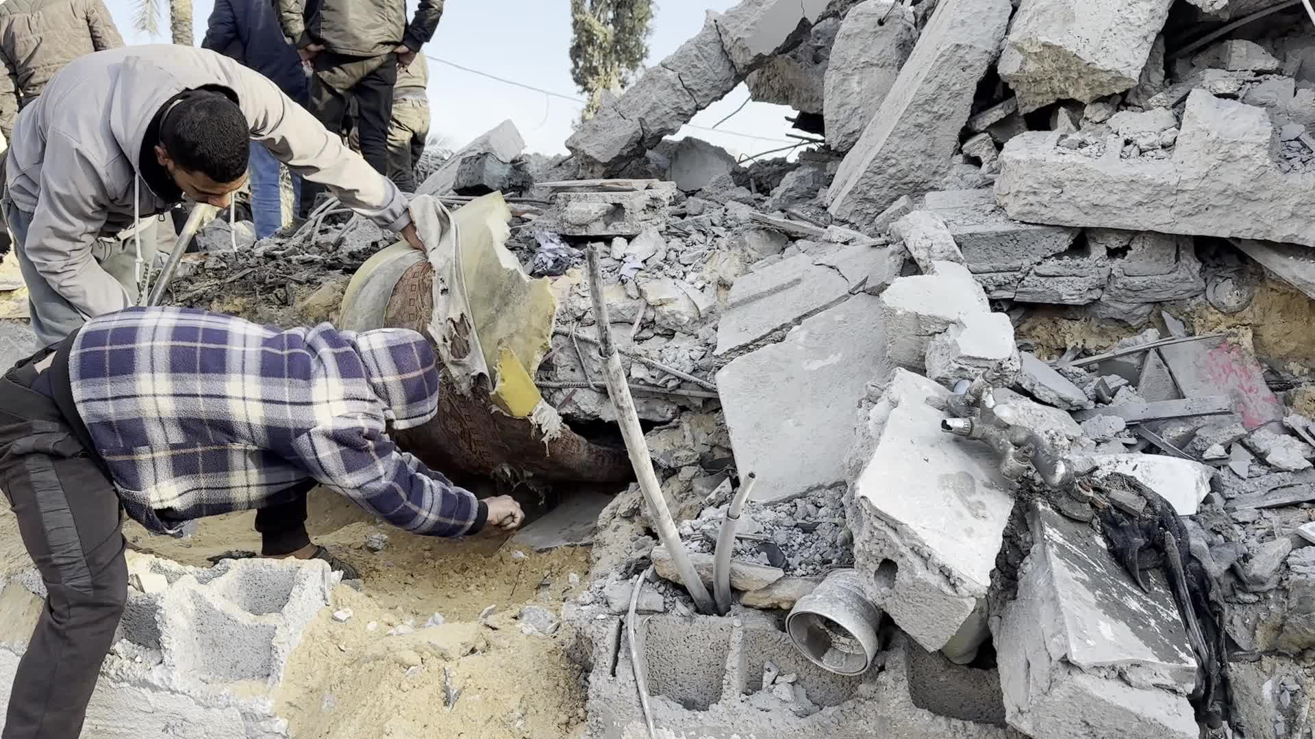 Aftermath of Israeli Airstrike in Gaza, Palestine