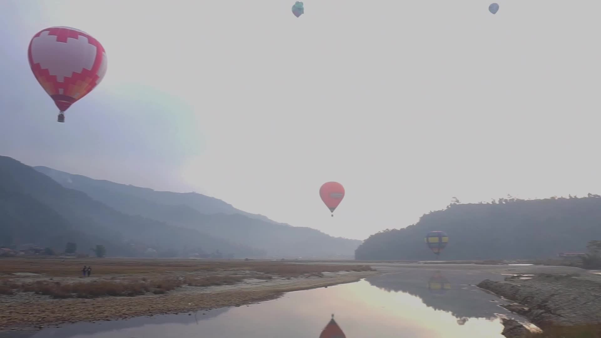 International Hot Air Balloon festival in Pokhara, Nepal