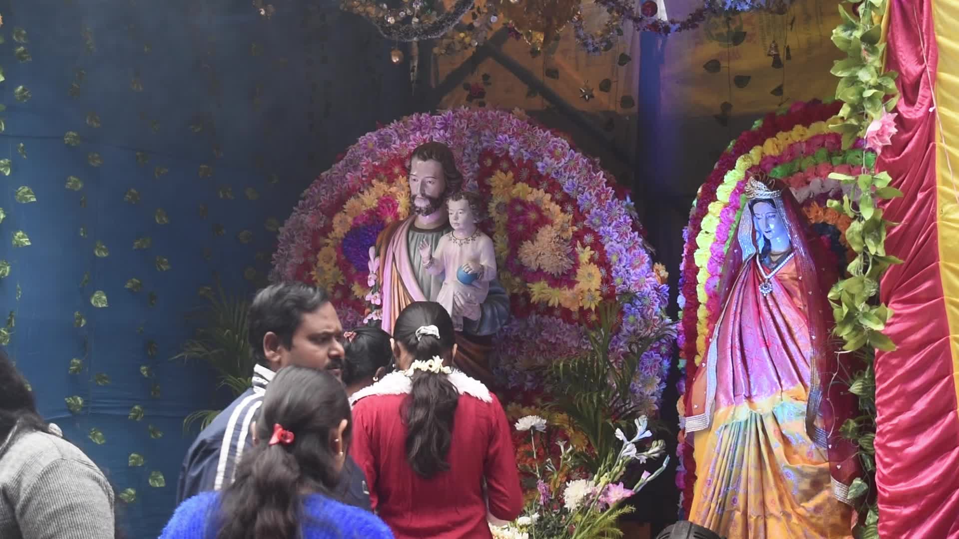 Christmas Celebration On The Outskirts Of Kolkata, India 