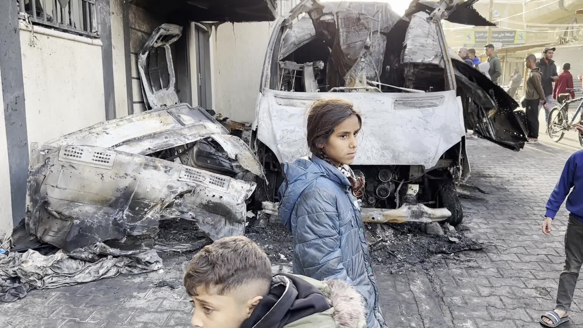 Aftermath of Israeli Airstrike in Gaza, Palestine