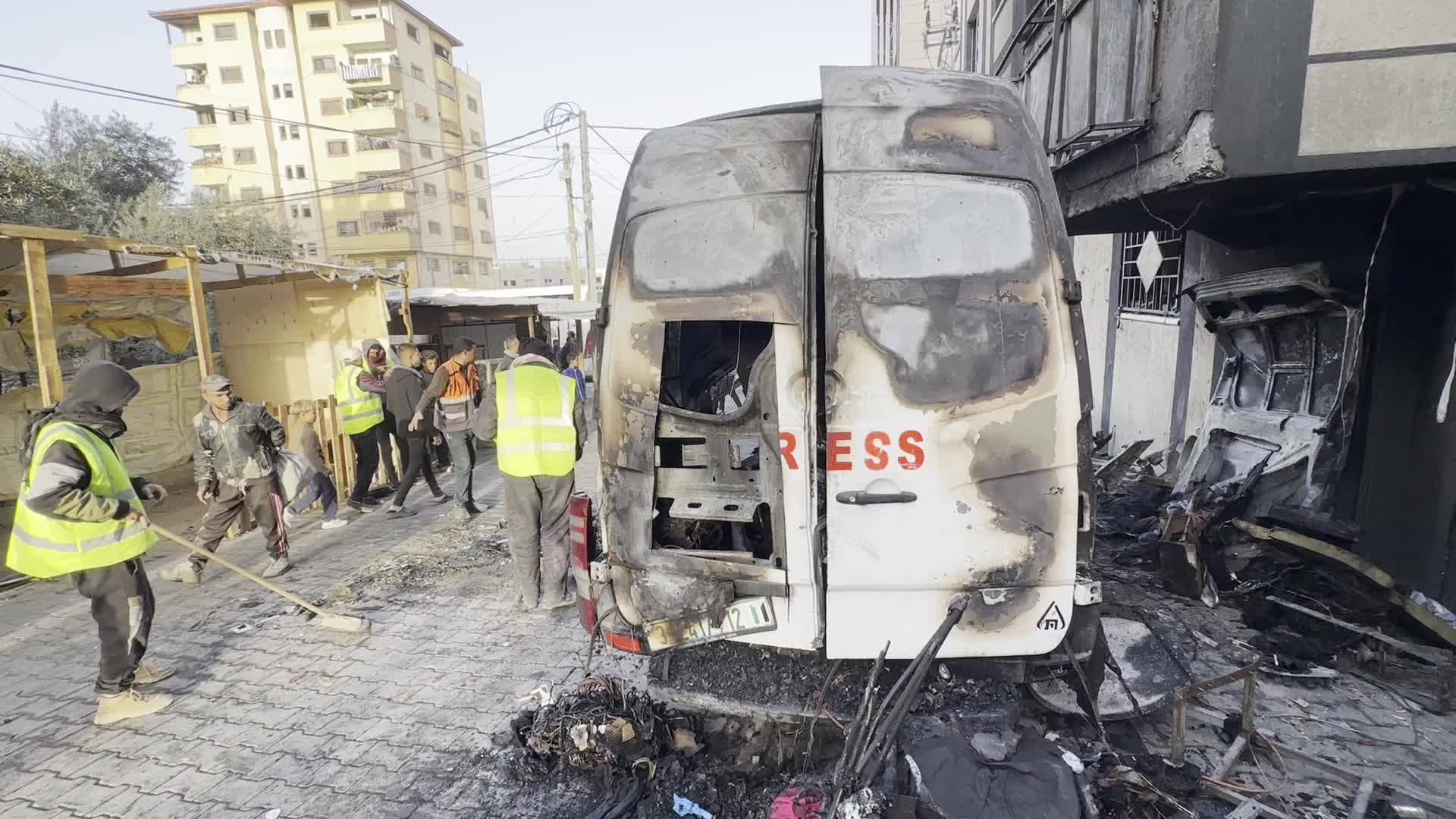 Aftermath of Israeli Airstrike in Gaza, Palestine