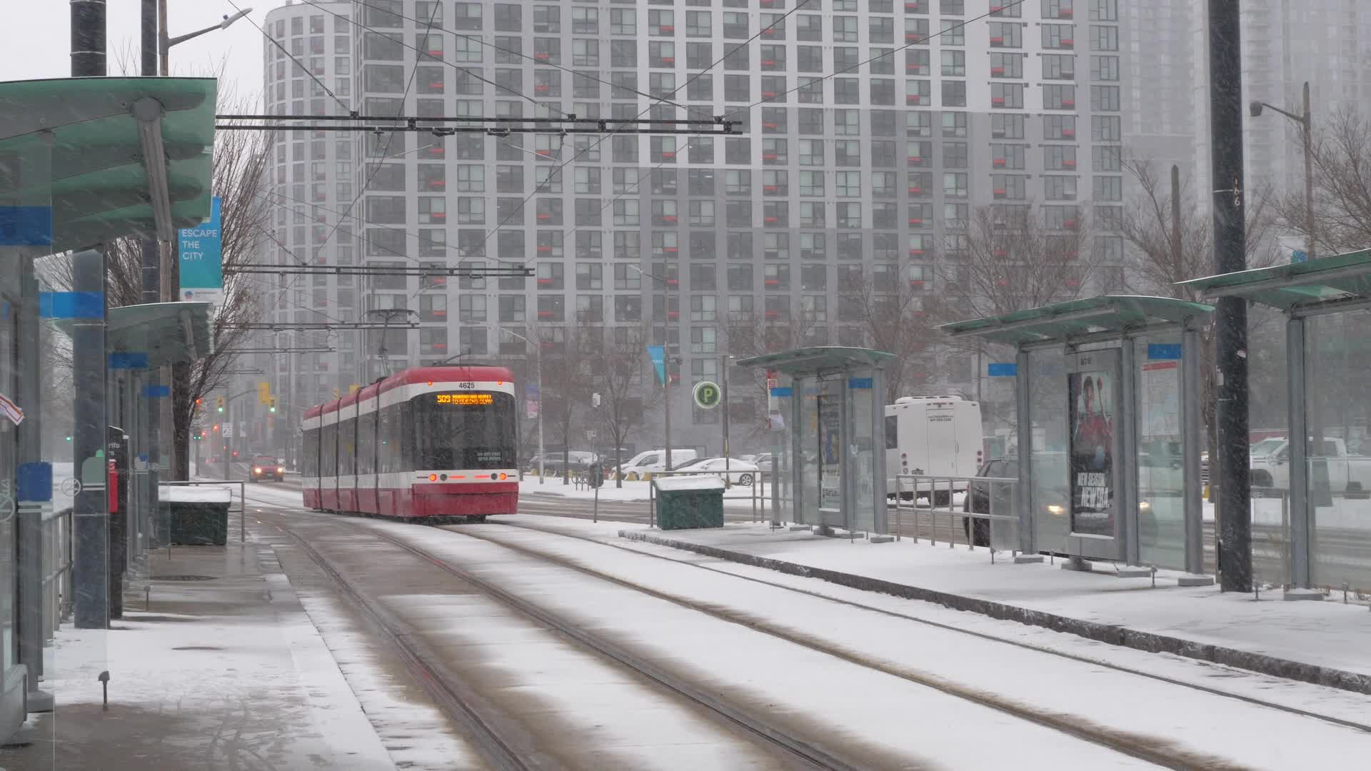 Snowy day in Toronto, Canada