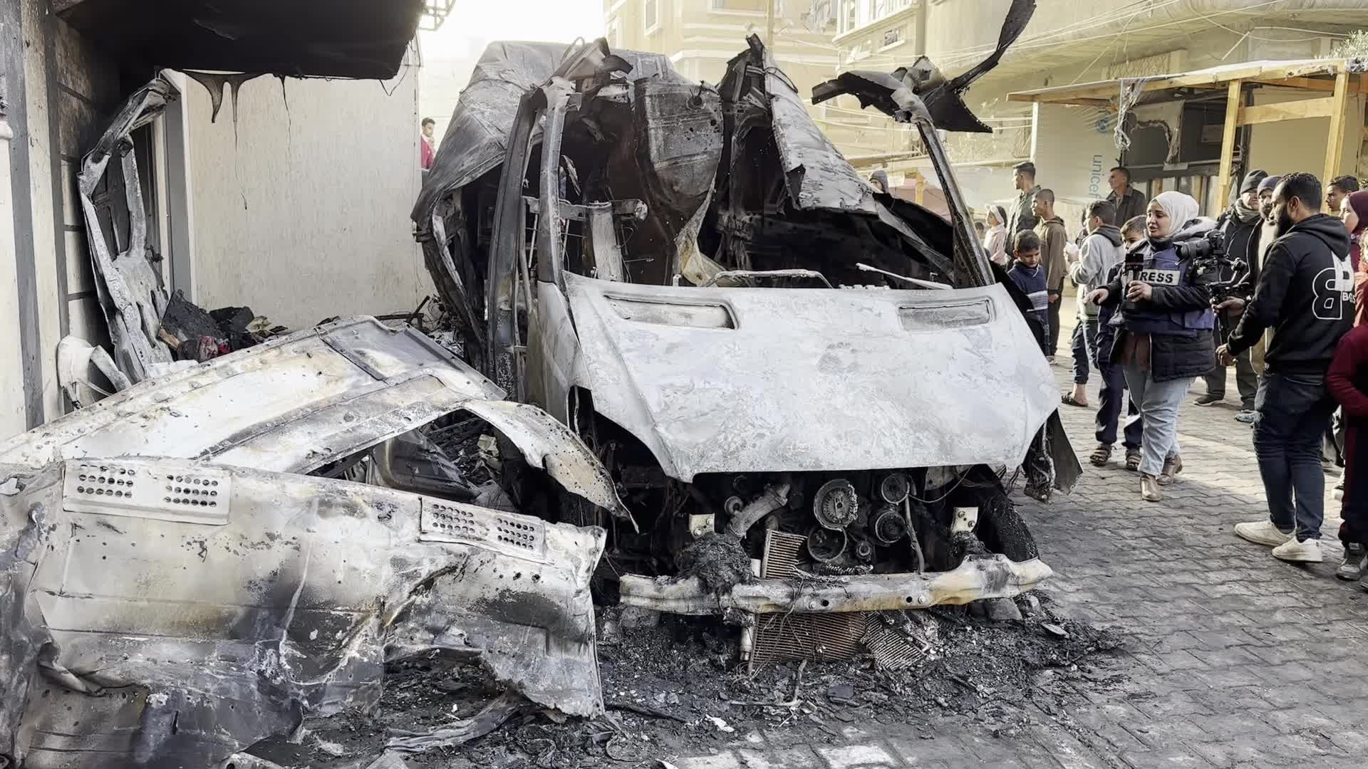 Aftermath of Israeli Airstrike in Gaza, Palestine