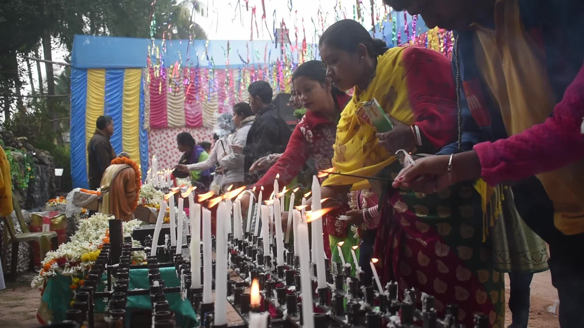 Christmas Celebration On The Outskirts Of Kolkata, India 