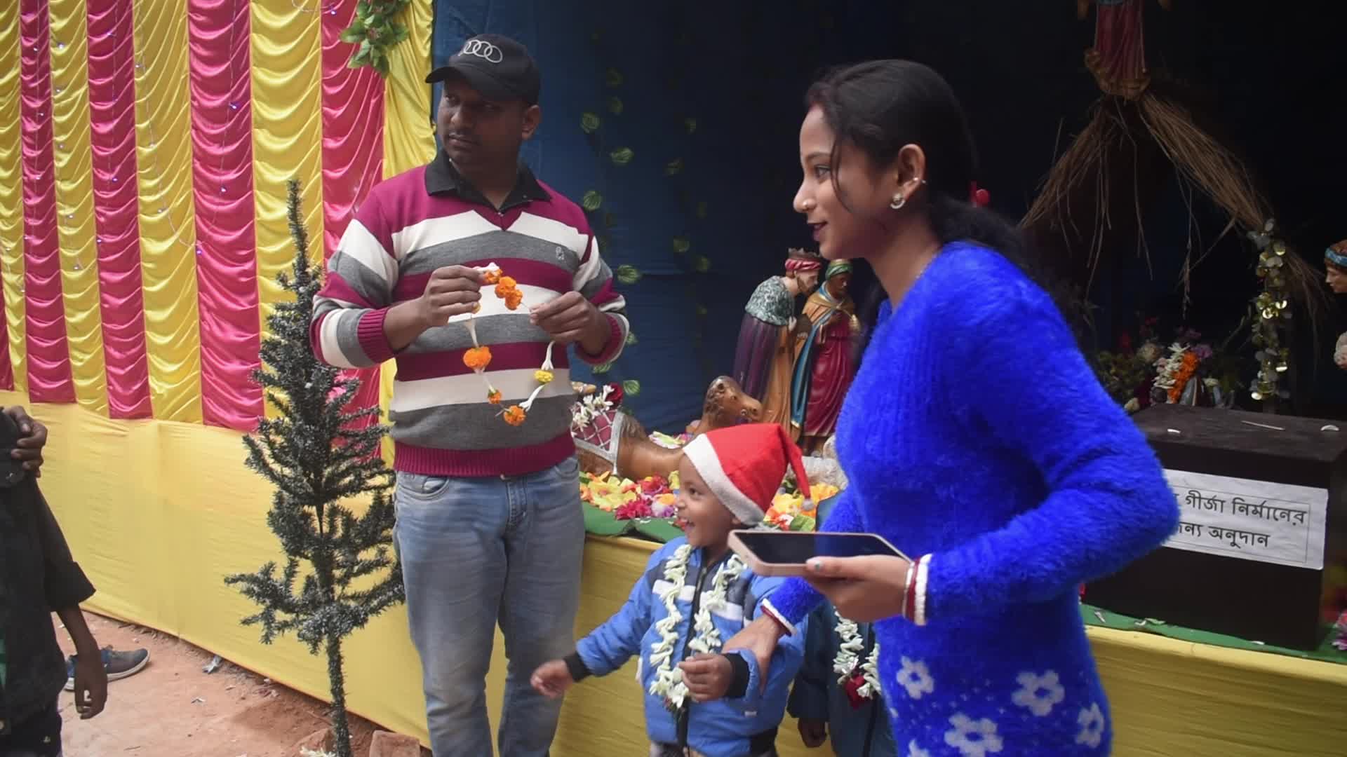 Christmas Celebration On The Outskirts Of Kolkata, India 