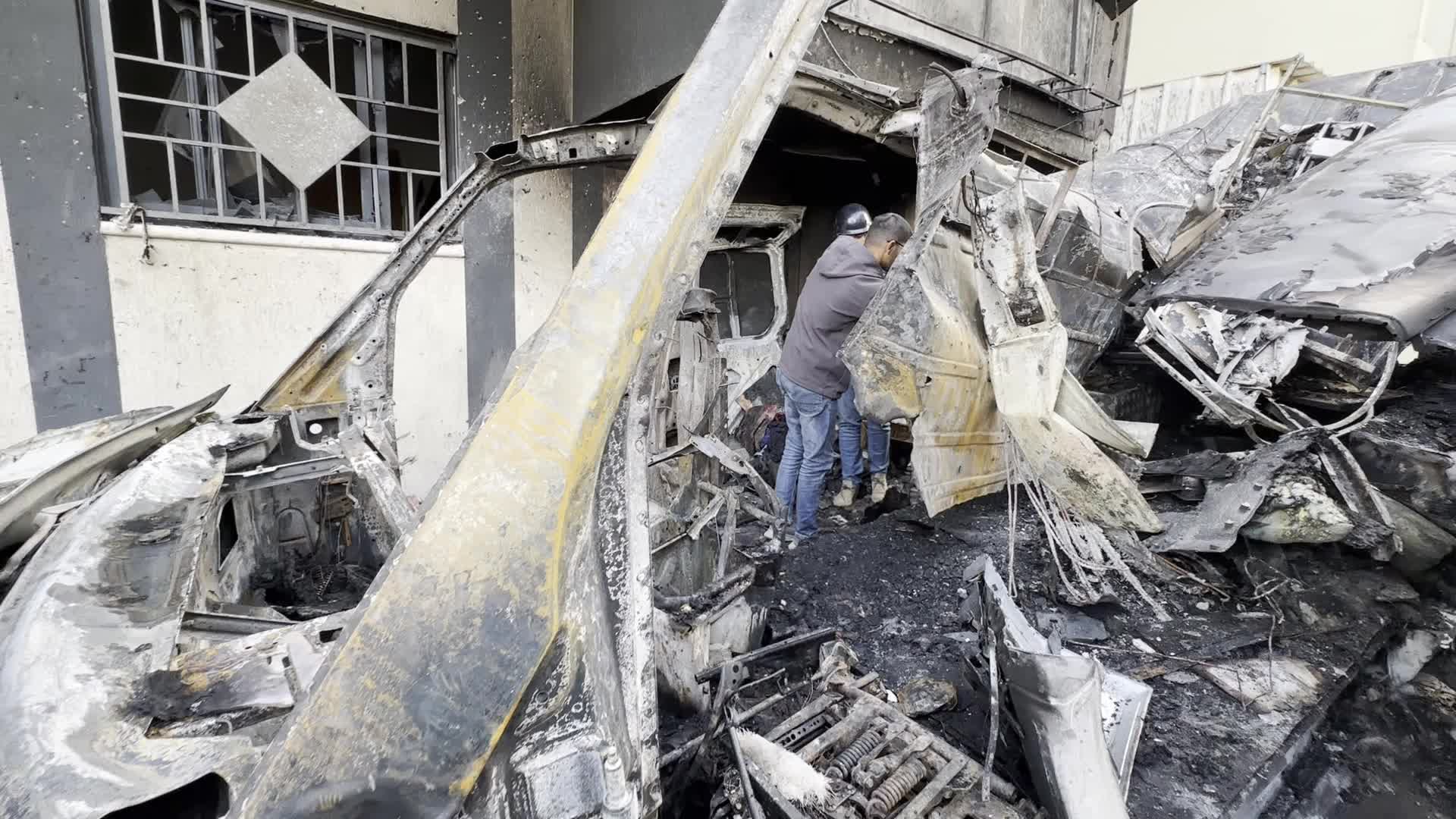 Aftermath of Israeli Airstrike in Gaza, Palestine