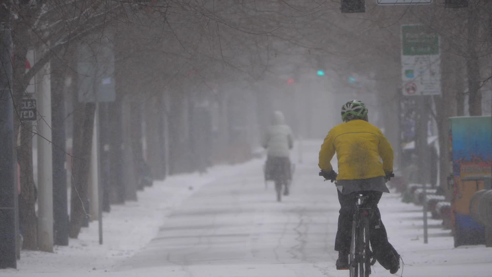 Snowy day in Toronto, Canada