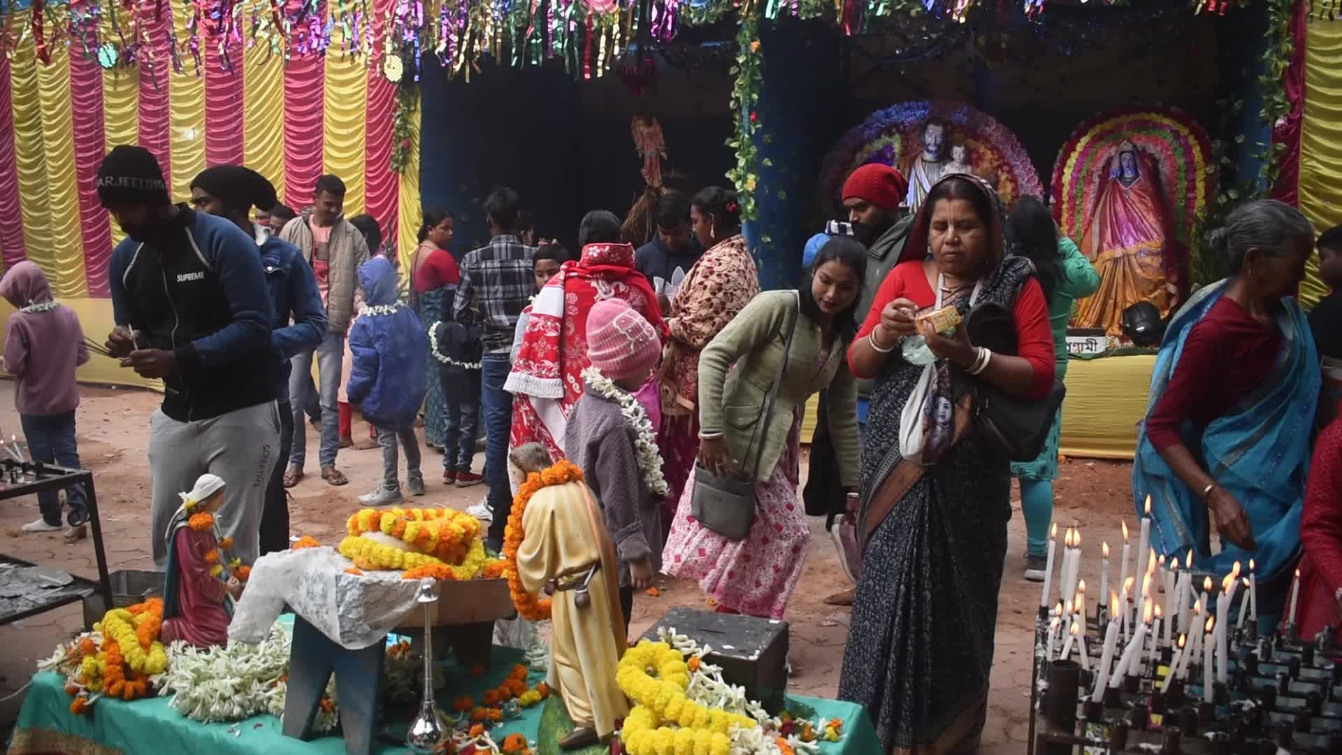 Christmas Celebration On The Outskirts Of Kolkata, India 
