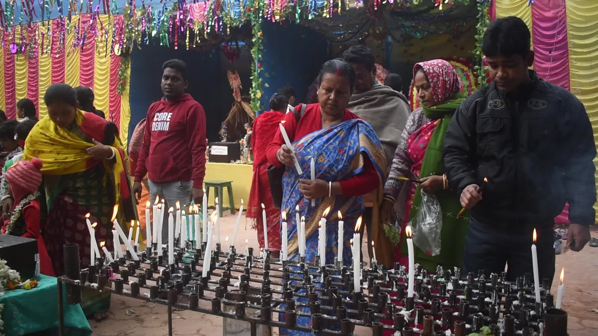 Christmas Celebration On The Outskirts Of Kolkata, India 