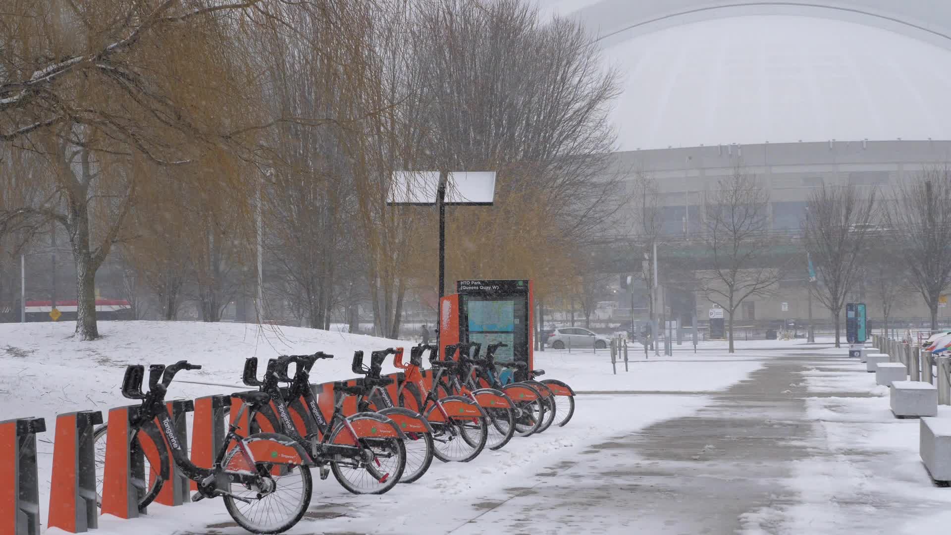 Snowy day in Toronto, Canada