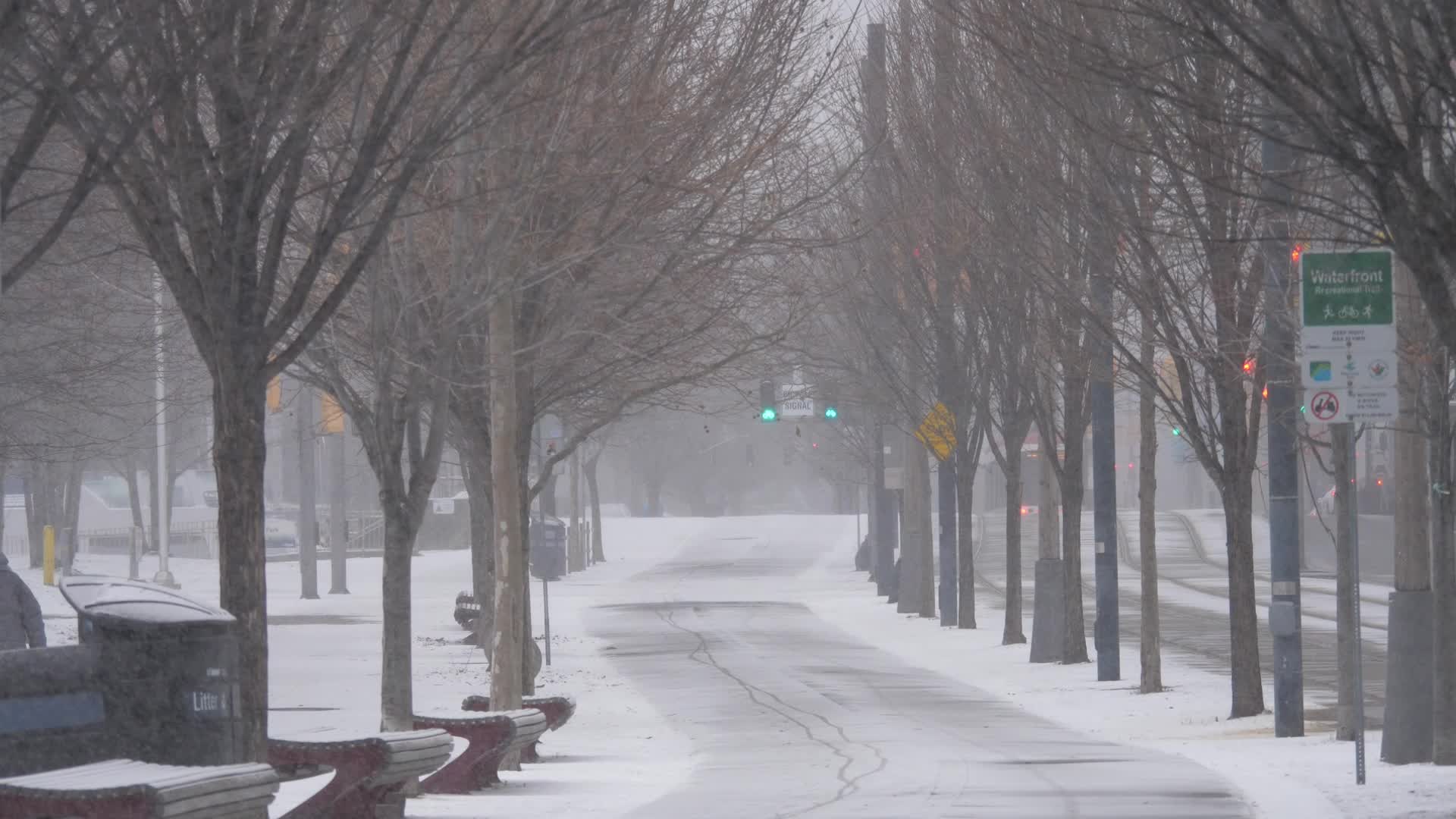 Snowy day in Toronto, Canada