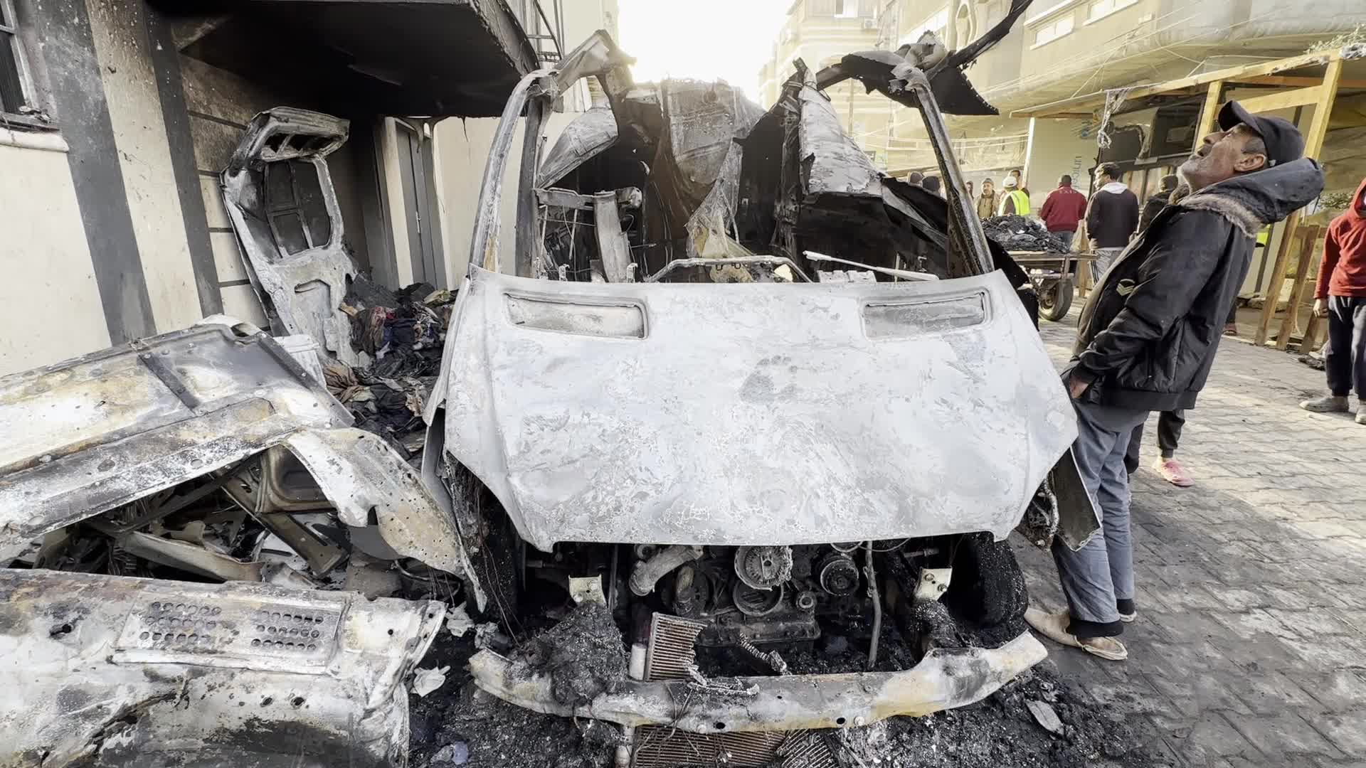 Aftermath of Israeli Airstrike in Gaza, Palestine