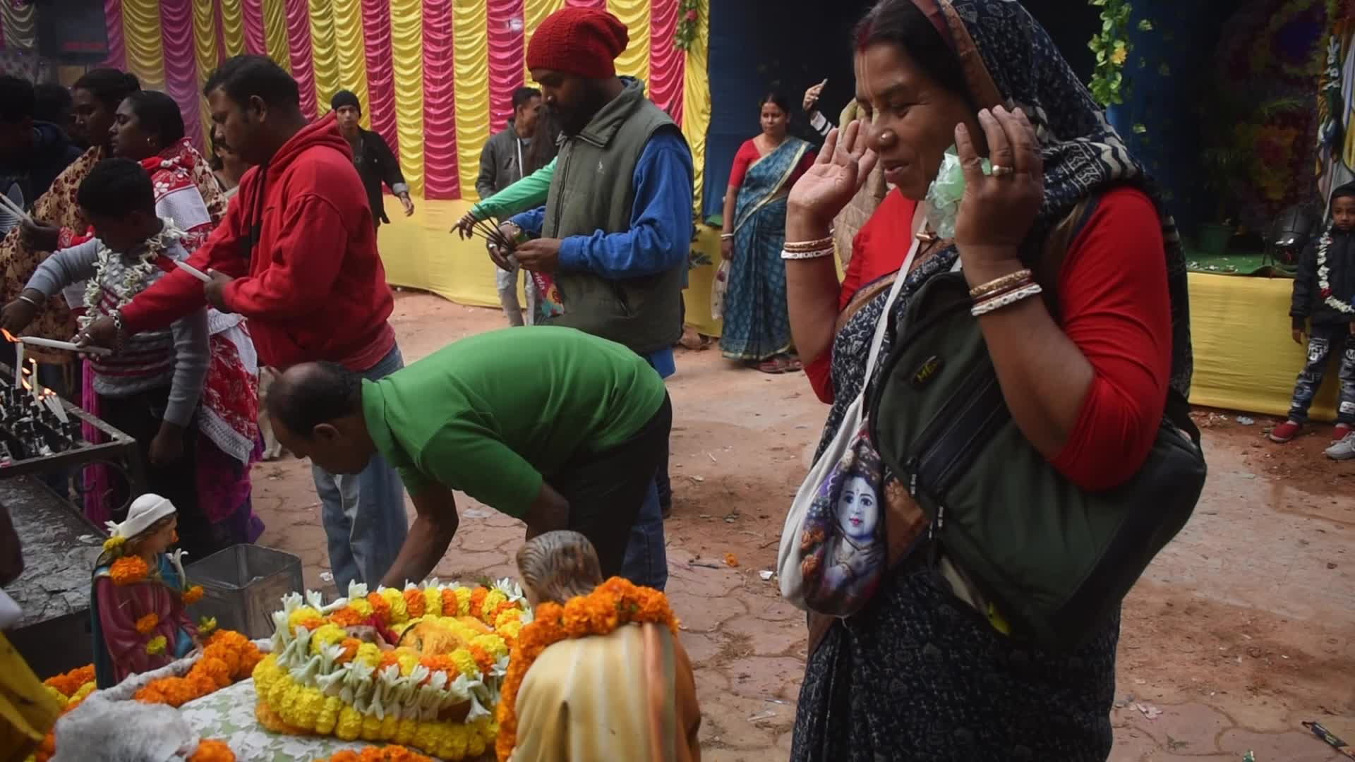 Christmas Celebration On The Outskirts Of Kolkata, India 
