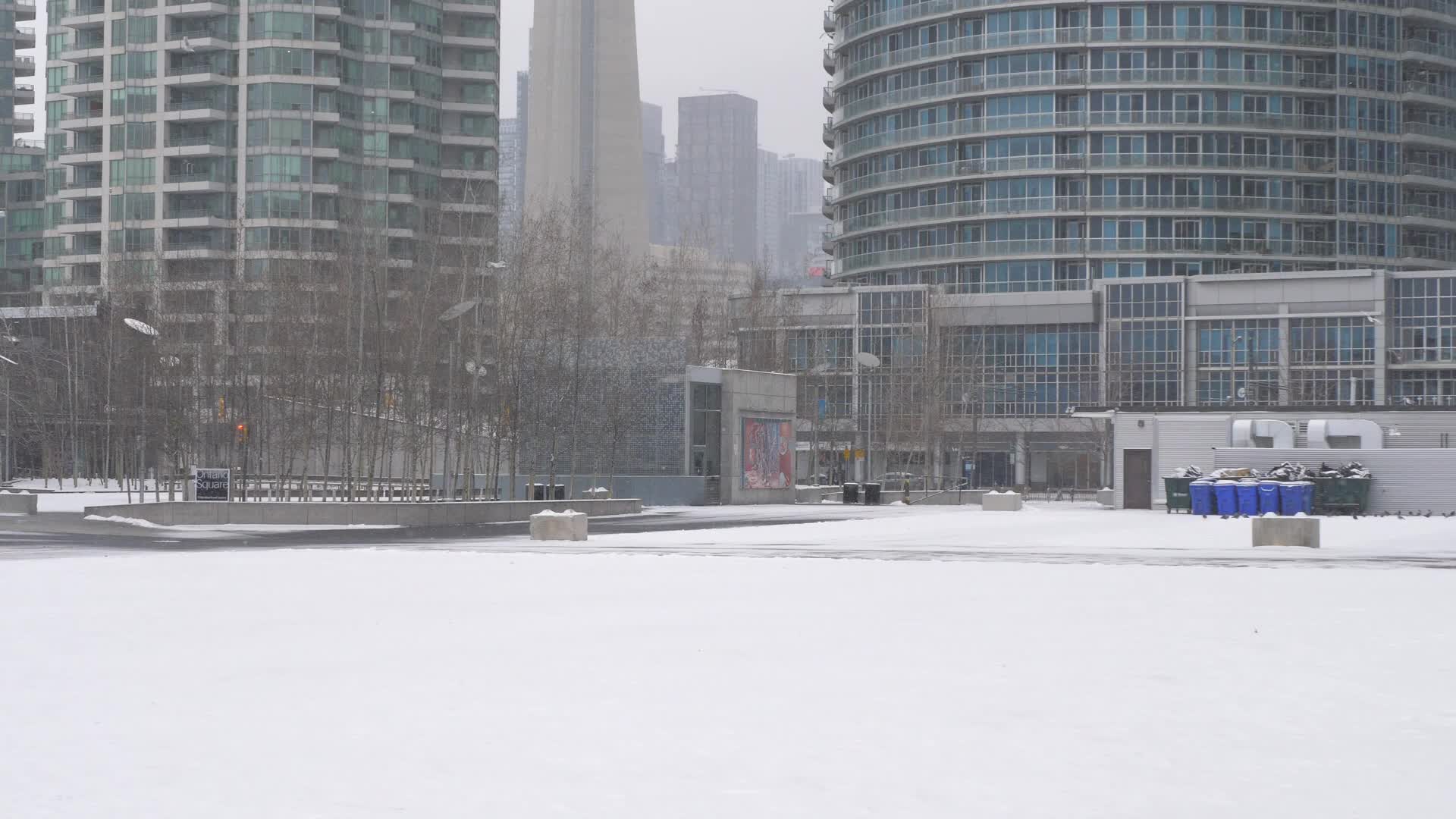Snowy day in Toronto, Canada