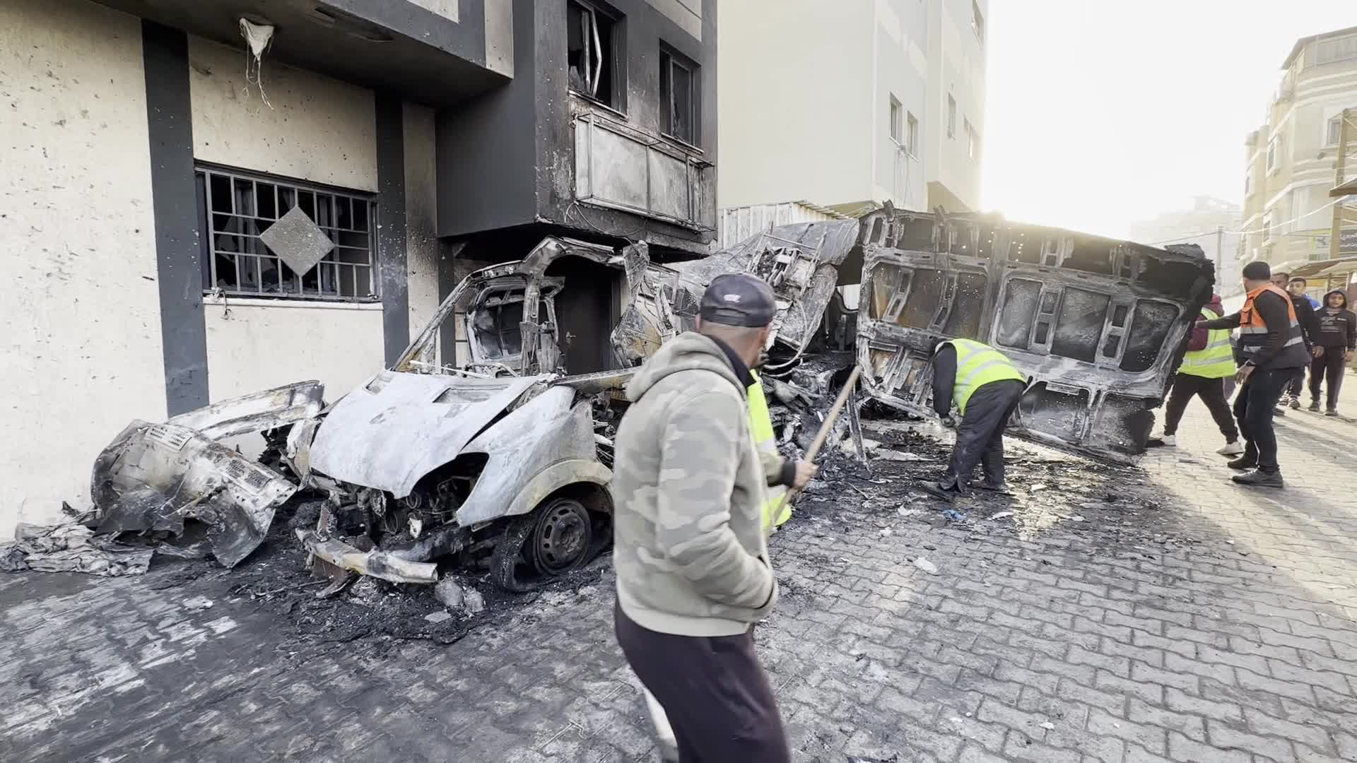 Aftermath of Israeli Airstrike in Gaza, Palestine