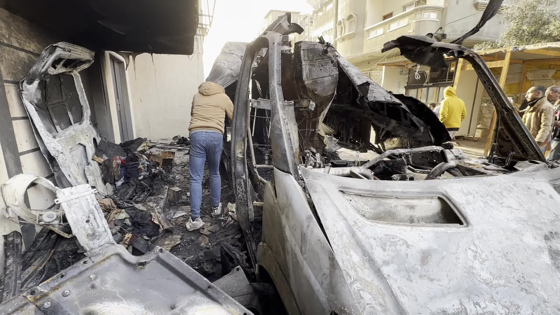Aftermath of Israeli Airstrike in Gaza, Palestine