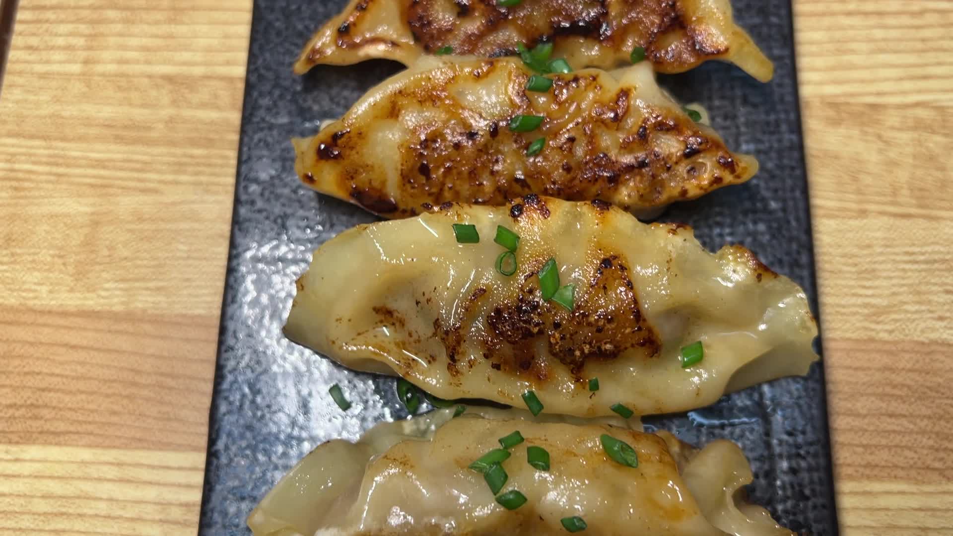 Chinese pan-fried beef dumplings