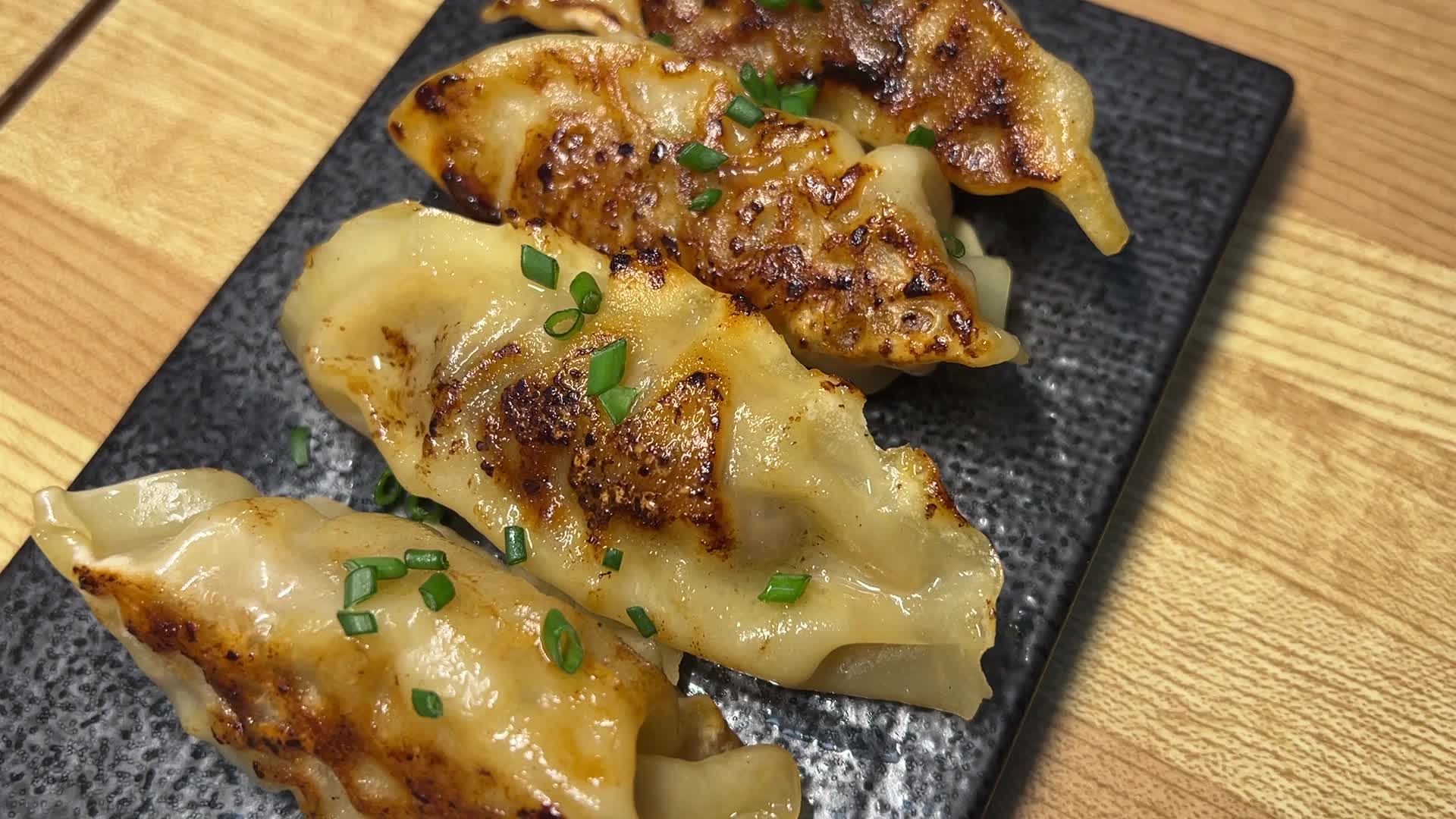 Chinese pan-fried beef dumplings