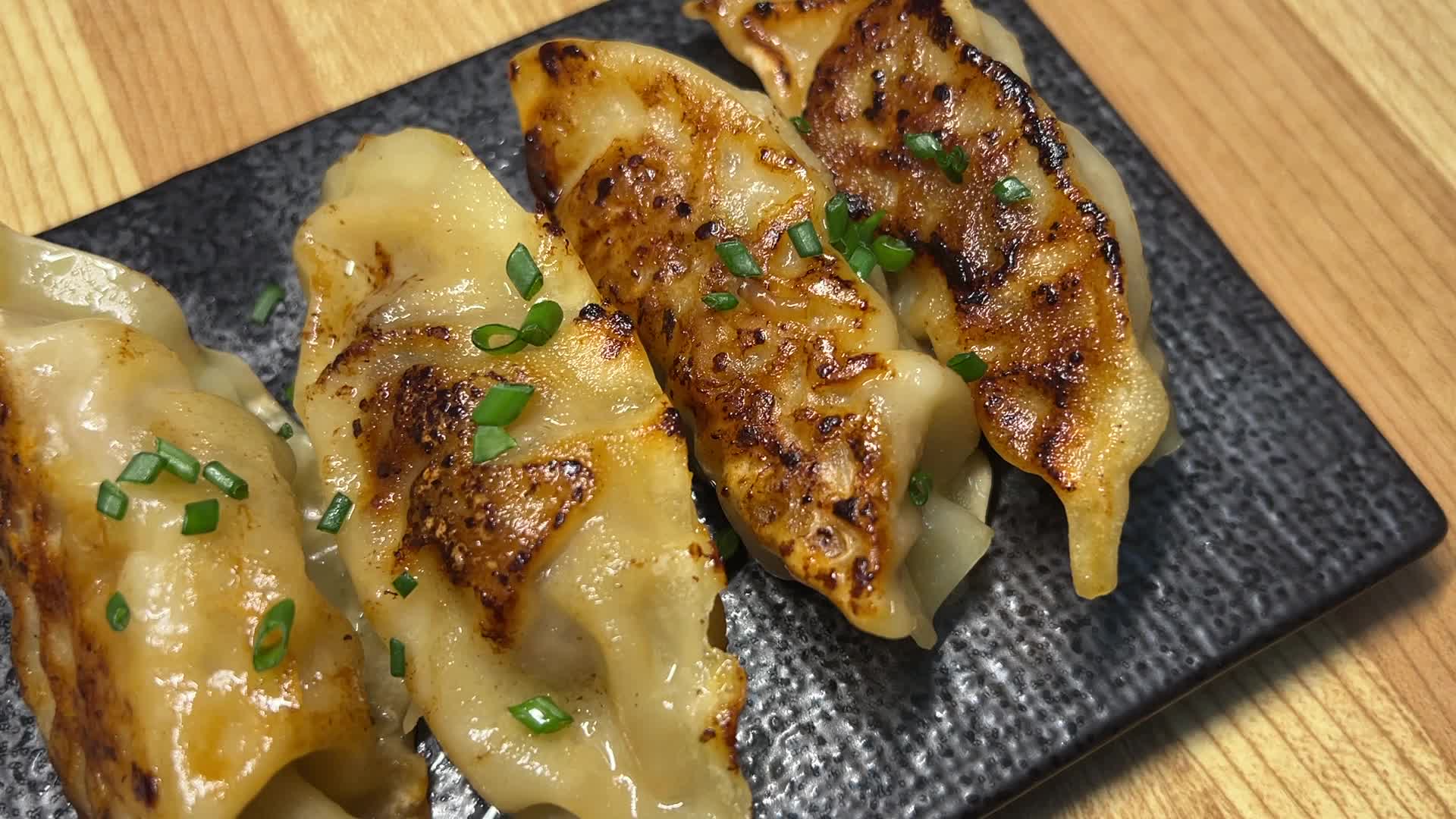 Chinese pan-fried beef dumplings