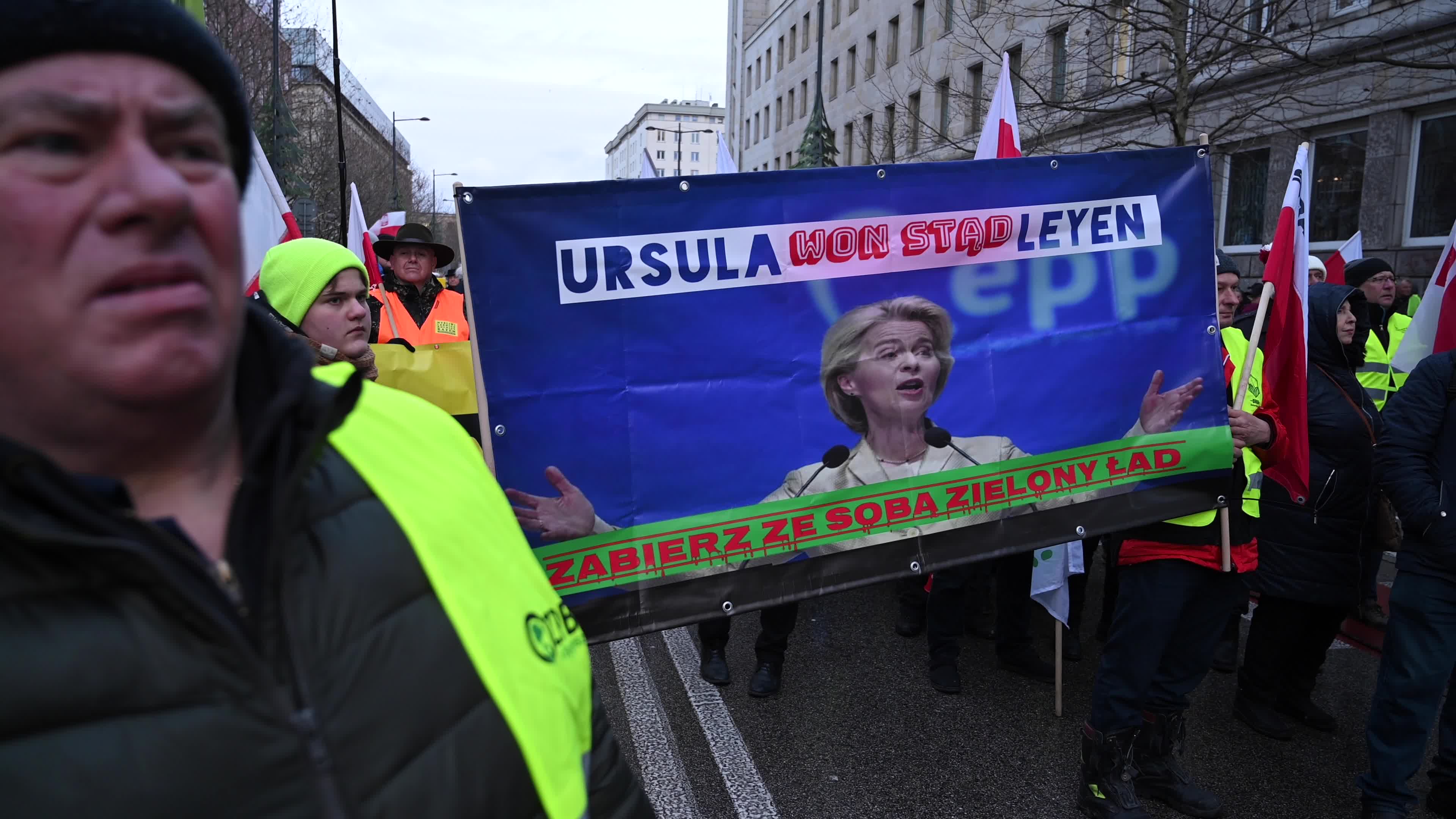 Farmers Demonstrate Against EU's Policies in Warsaw.