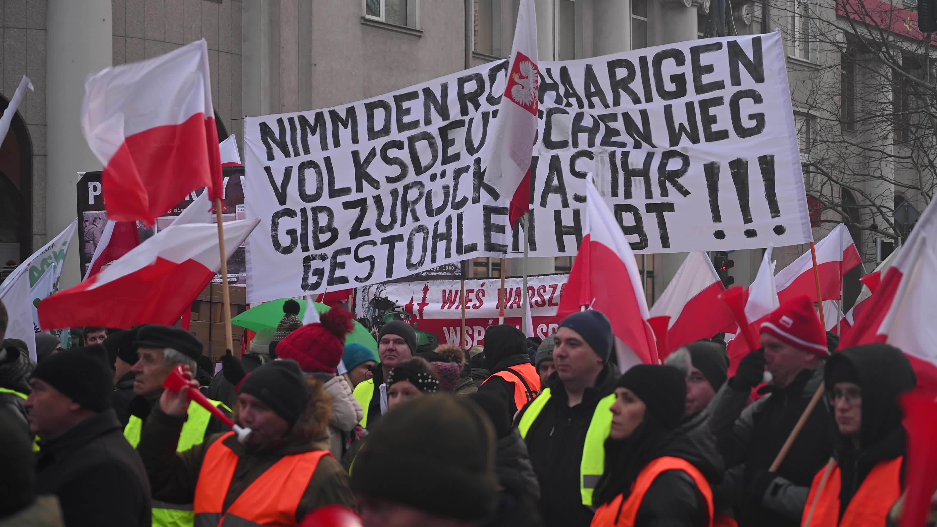 Farmers Demonstrate Against EU's Policies in Warsaw.