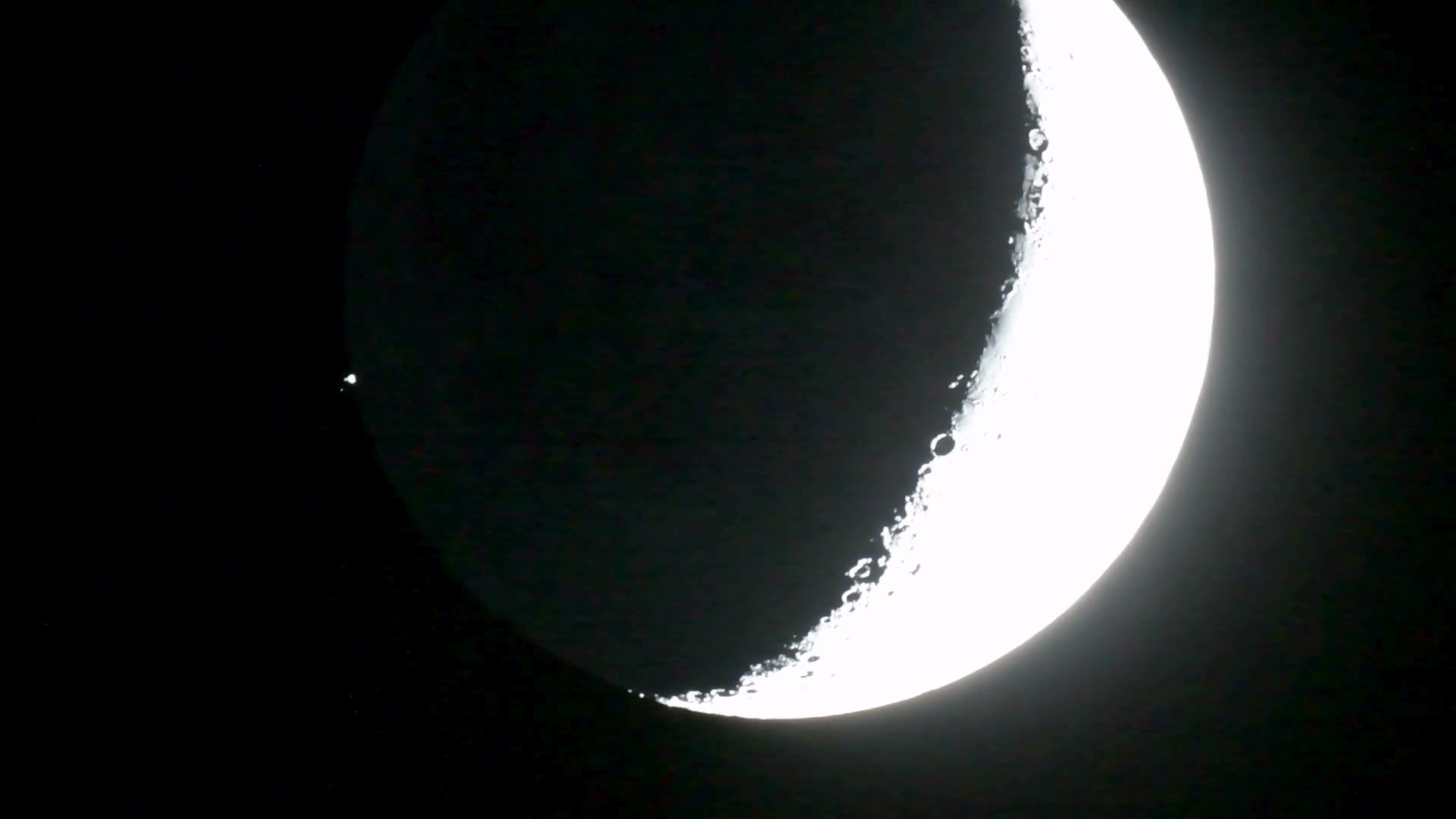 Saturn Lunar Occultation Through A Telescope