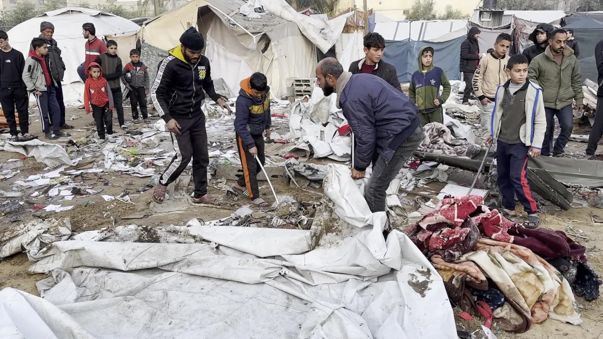Aftermath of Israeli Airstrike in Gaza, Palestine