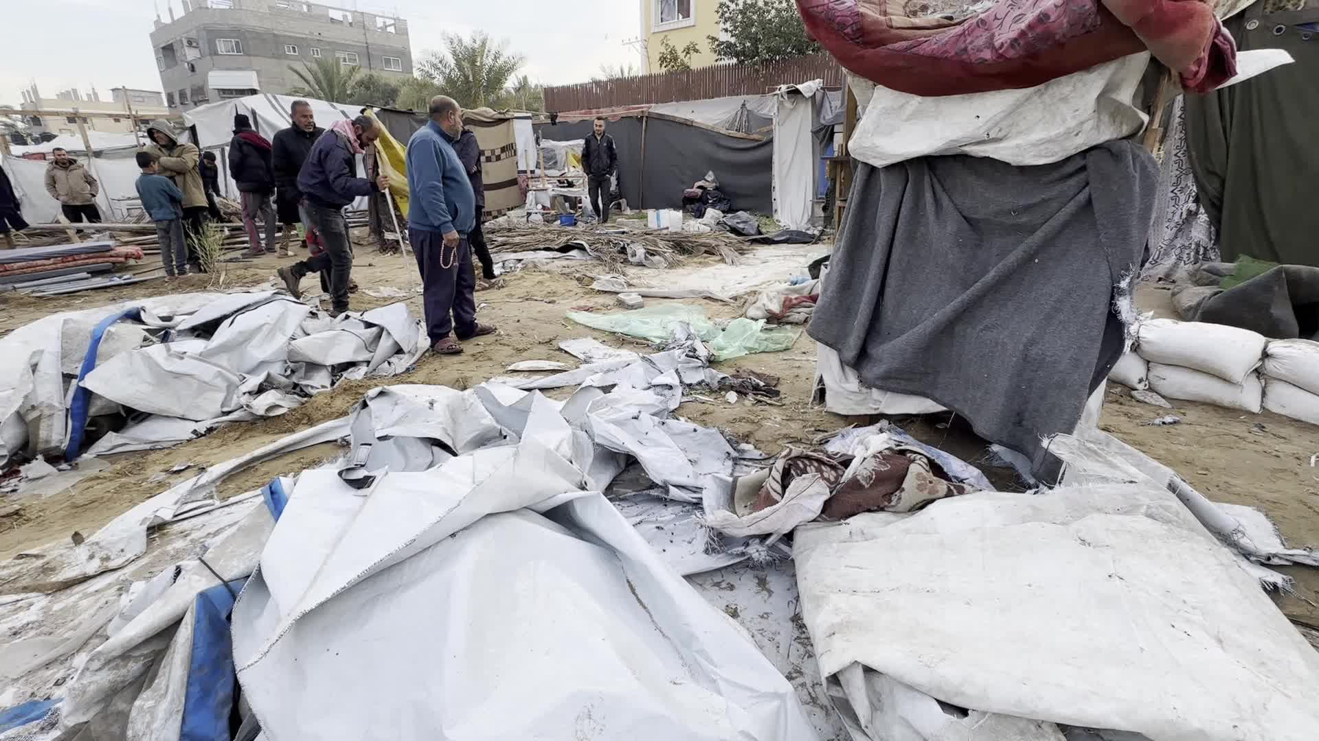 Aftermath of Israeli Airstrike in Gaza, Palestine