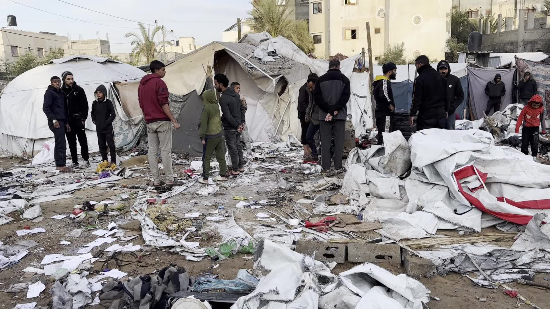 Aftermath of Israeli Airstrike in Gaza, Palestine