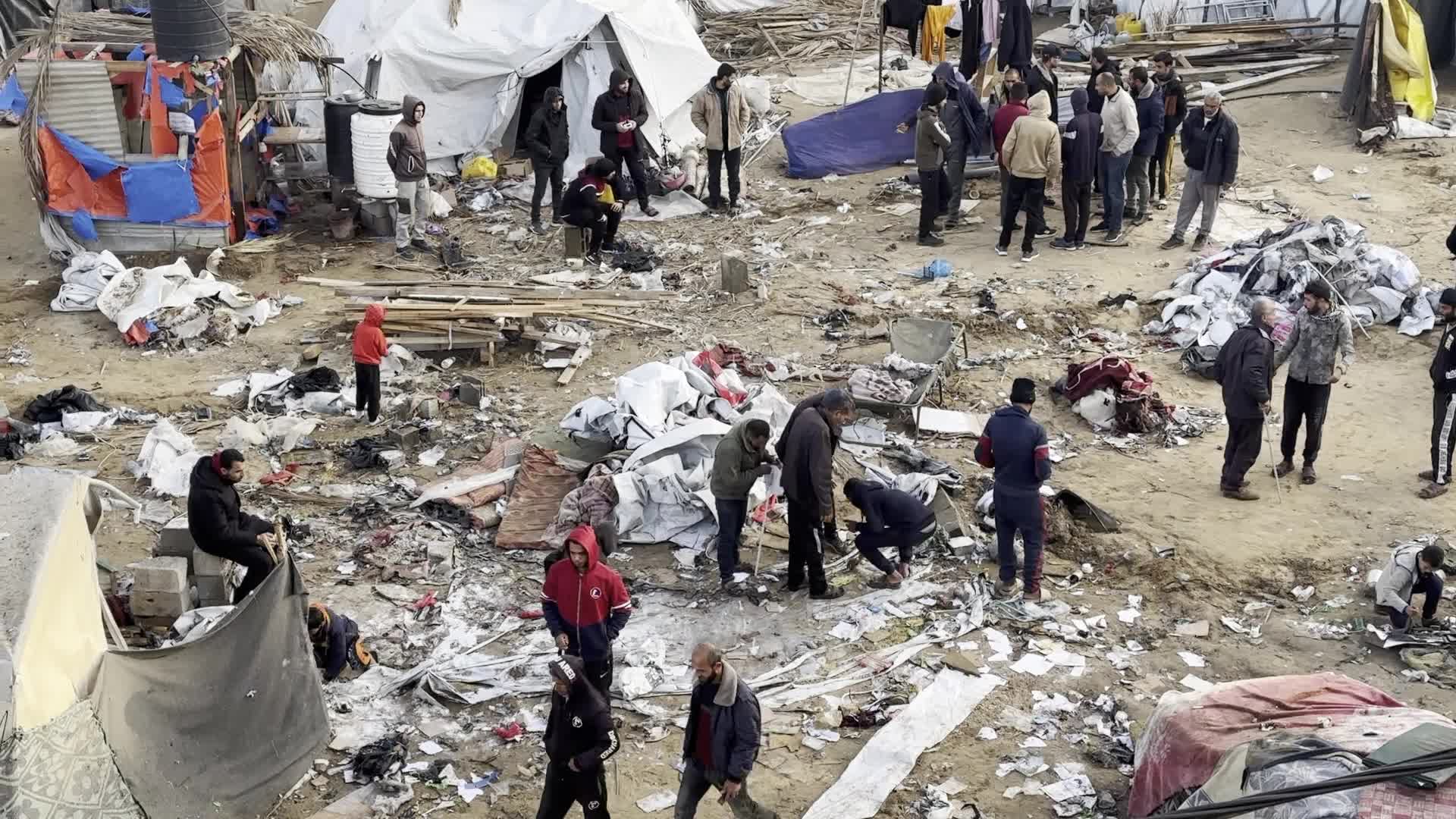 Aftermath of Israeli Airstrike in Gaza, Palestine