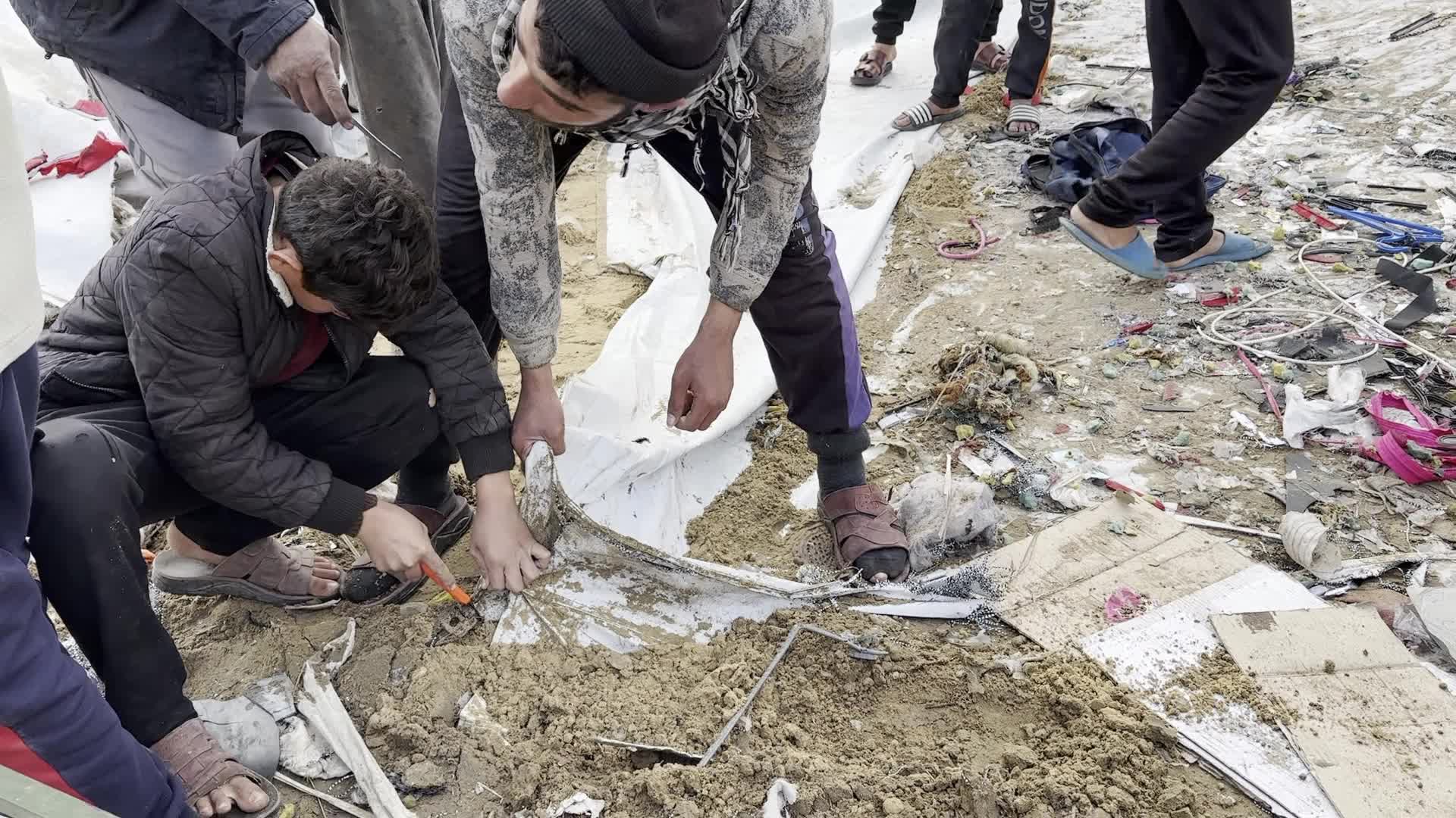 Aftermath of Israeli Airstrike in Gaza, Palestine