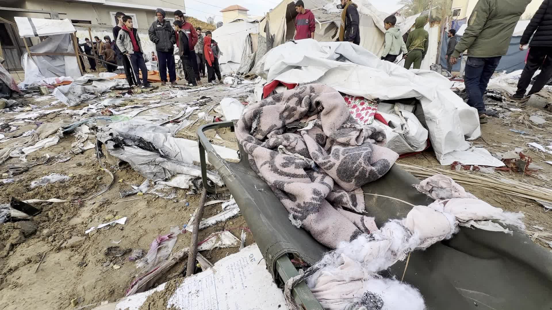 Aftermath of Israeli Airstrike in Gaza, Palestine