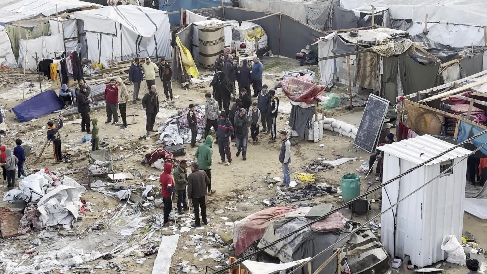 Aftermath of Israeli Airstrike in Gaza, Palestine